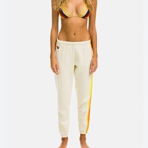 Aviator Nation Cream Fleece Joggers